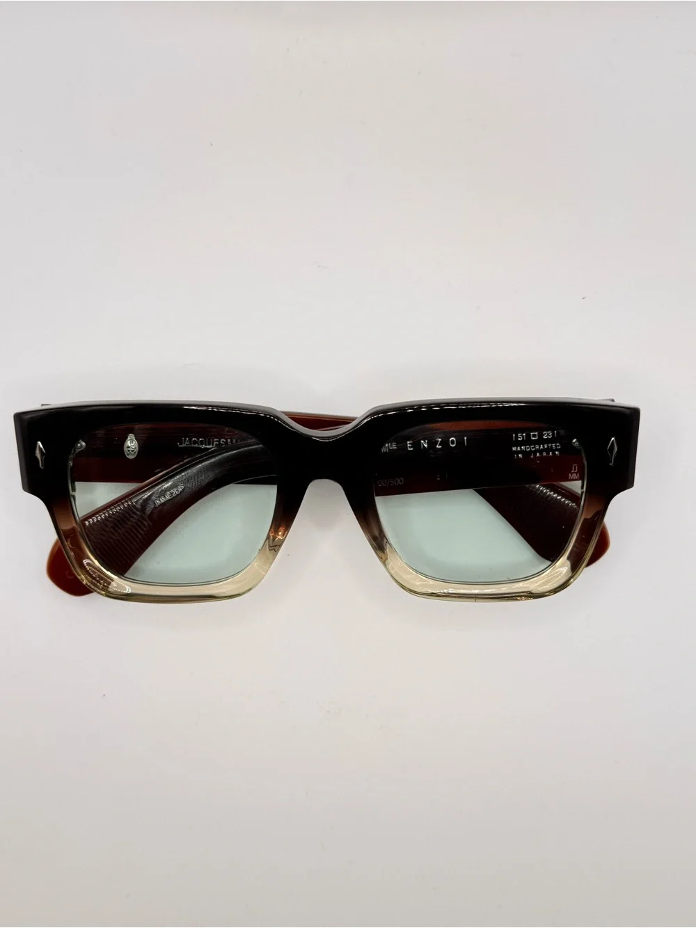 JMM Enzo Retro Square Gradient Brown-to-Amber Sunglasses - Picture 6 of 8